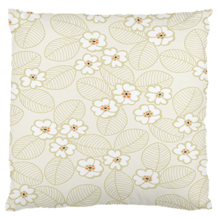 Flower Floral Leaf Standard Flano Cushion Case (One Side)