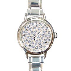 Glass Polka Circle Blue Round Italian Charm Watch by Mariart