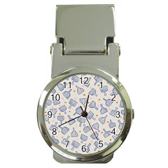 Glass Polka Circle Blue Money Clip Watches