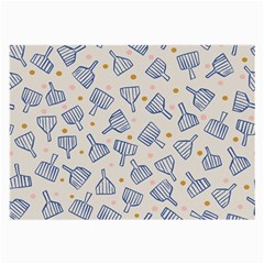 Glass Polka Circle Blue Large Glasses Cloth by Mariart