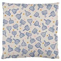 Glass Polka Circle Blue Large Cushion Case (two Sides)