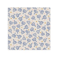 Glass Polka Circle Blue Small Satin Scarf (square)