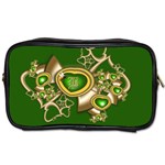 Green and Gold Hearts with Behrman B and Bee Toiletries Bag (One Side) Front