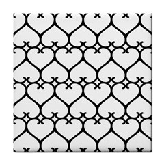 Heart Background Wire Frame Black Wireframe Tile Coasters by Mariart