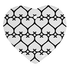 Heart Background Wire Frame Black Wireframe Ornament (heart)