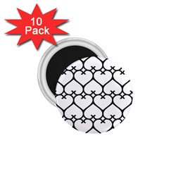 Heart Background Wire Frame Black Wireframe 1 75  Magnets (10 Pack) 