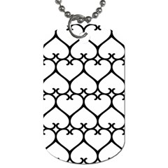 Heart Background Wire Frame Black Wireframe Dog Tag (two Sides) by Mariart