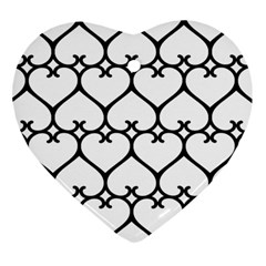 Heart Background Wire Frame Black Wireframe Heart Ornament (two Sides)