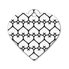 Heart Background Wire Frame Black Wireframe Dog Tag Heart (one Side) by Mariart