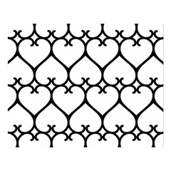Heart Background Wire Frame Black Wireframe Double Sided Flano Blanket (large) 