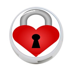 Heart Padlock Red Love 4-port Usb Hub (two Sides) 