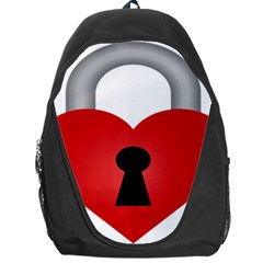 Heart Padlock Red Love Backpack Bag