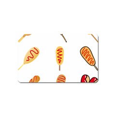 Hot Dog Buns Sate Sauce Bread Magnet (name Card) by Mariart