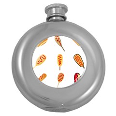 Hot Dog Buns Sate Sauce Bread Round Hip Flask (5 Oz)