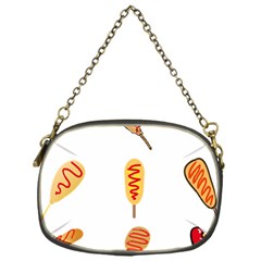 Hot Dog Buns Sate Sauce Bread Chain Purses (one Side)  by Mariart