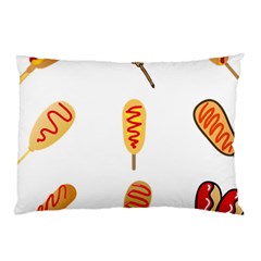 Hot Dog Buns Sate Sauce Bread Pillow Case by Mariart