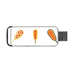 Hot Dog Buns Sate Sauce Bread Portable Usb Flash (one Side) by Mariart