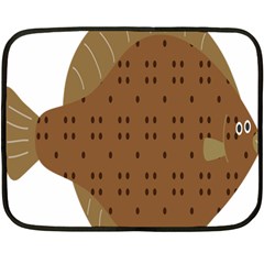 Illustrain Animals Reef Fish Sea Beach Water Seaword Brown Polka Fleece Blanket (mini) by Mariart