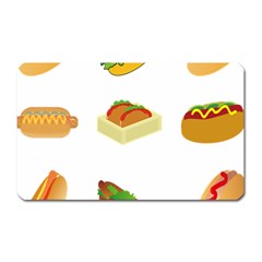 Hot Dog Buns Sauce Bread Magnet (rectangular) by Mariart