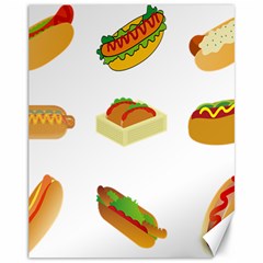 Hot Dog Buns Sauce Bread Canvas 11  X 14  