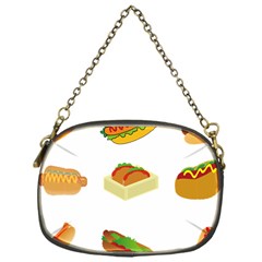 Hot Dog Buns Sauce Bread Chain Purses (one Side)  by Mariart