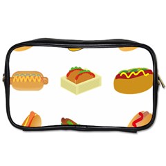 Hot Dog Buns Sauce Bread Toiletries Bags by Mariart