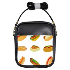 Hot Dog Buns Sauce Bread Girls Sling Bags by Mariart