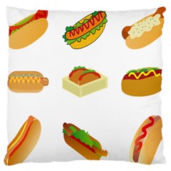 Hot Dog Buns Sauce Bread Standard Flano Cushion Case (two Sides)
