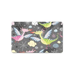 Dragonfly Animals Dragom Monster Fair Cloud Circle Polka Magnet (name Card) by Mariart