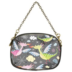 Dragonfly Animals Dragom Monster Fair Cloud Circle Polka Chain Purses (one Side)  by Mariart