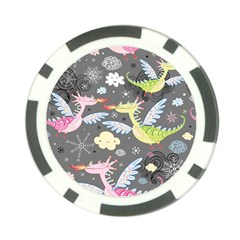 Dragonfly Animals Dragom Monster Fair Cloud Circle Polka Poker Chip Card Guard (10 Pack)