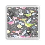 Dragonfly Animals Dragom Monster Fair Cloud Circle Polka Memory Card Reader (Square)  Front