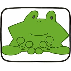 Illustrain Frog Animals Green Face Smile Fleece Blanket (mini)