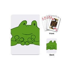 Illustrain Frog Animals Green Face Smile Playing Cards (mini) 