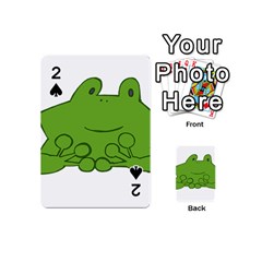 Illustrain Frog Animals Green Face Smile Playing Cards 54 (mini)  by Mariart