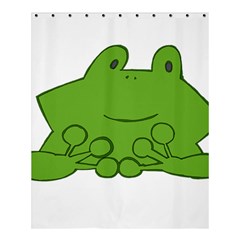 Illustrain Frog Animals Green Face Smile Shower Curtain 60  X 72  (medium) 