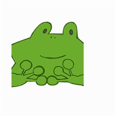 Illustrain Frog Animals Green Face Smile Small Garden Flag (two Sides)