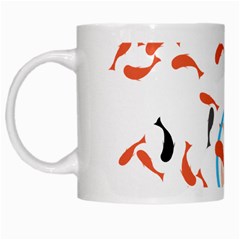 Illustrain Goldfish Fish Swim Pool White Mugs