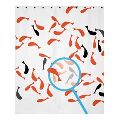 Illustrain Goldfish Fish Swim Pool Shower Curtain 60  X 72  (medium) 