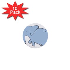 Illustrain Elephant Animals 1  Mini Buttons (10 Pack) 