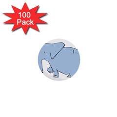 Illustrain Elephant Animals 1  Mini Buttons (100 Pack)  by Mariart