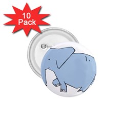 Illustrain Elephant Animals 1 75  Buttons (10 Pack)