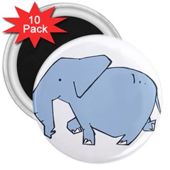 Illustrain Elephant Animals 3  Magnets (10 Pack) 