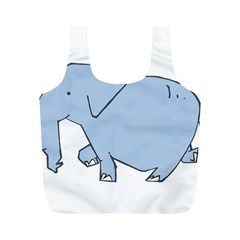 Illustrain Elephant Animals Full Print Recycle Bags (m) 