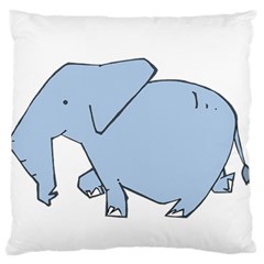 Illustrain Elephant Animals Large Flano Cushion Case (two Sides) by Mariart