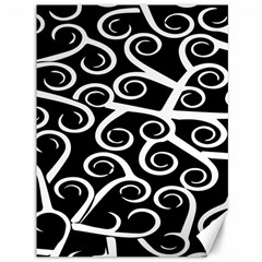 Koru Vector Background Black Canvas 36  X 48  