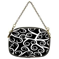 Koru Vector Background Black Chain Purses (two Sides)  by Mariart