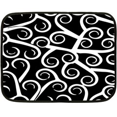 Koru Vector Background Black Double Sided Fleece Blanket (mini)  by Mariart