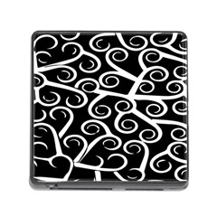 Koru Vector Background Black Memory Card Reader (square) by Mariart