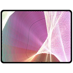 Light Means Net Pink Rainbow Waves Wave Chevron Fleece Blanket (large) 